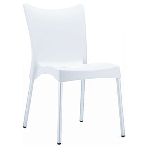 Compamia Juliette Resin Patio Dining Chair in White