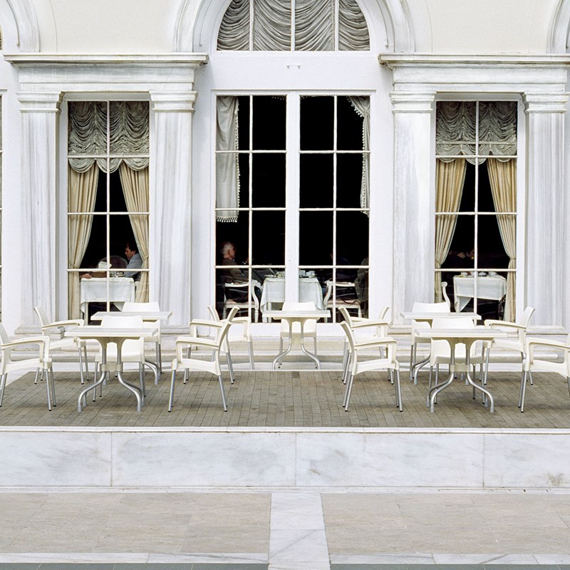 Compamia Dolce Resin Outdoor Arm Chair in Beige