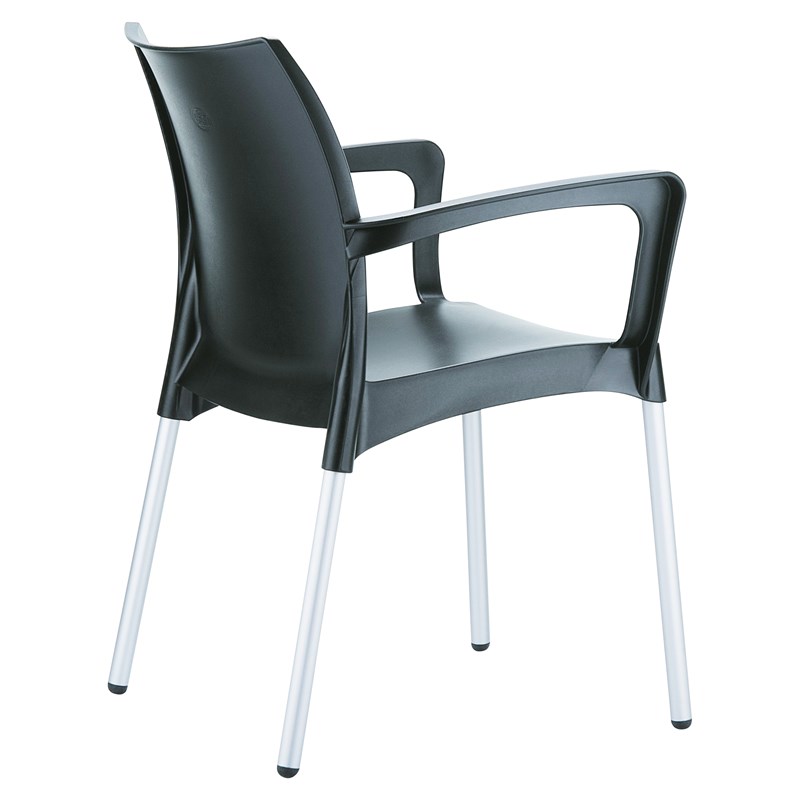 Compamia Dolce Resin Outdoor Arm Chair in Black