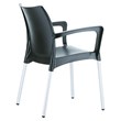 Compamia Dolce Resin Outdoor Arm Chair in Black