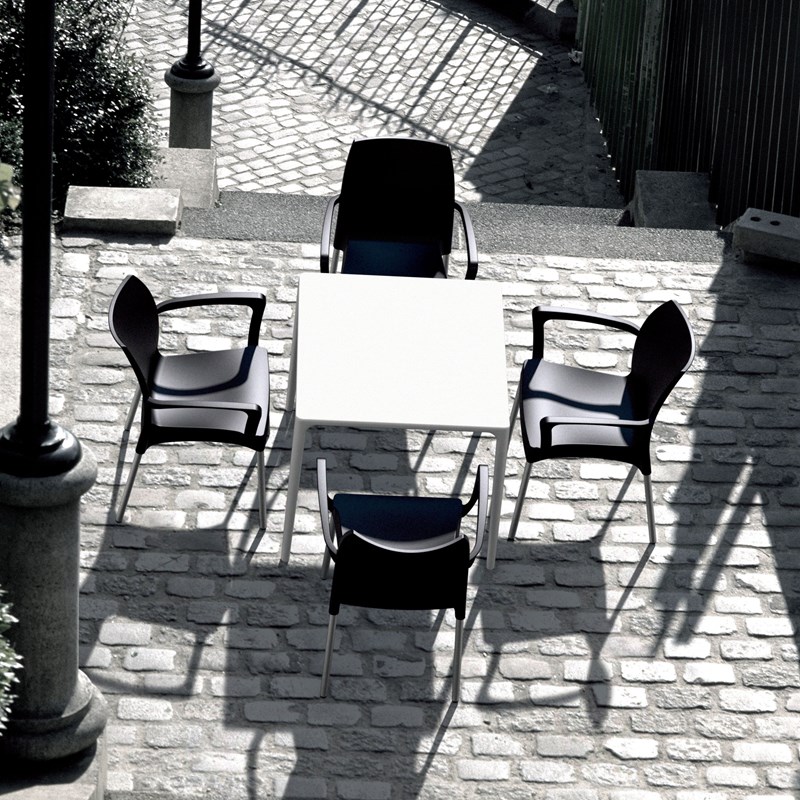 Compamia Dolce Resin Outdoor Arm Chair in Black