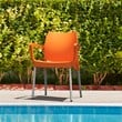 Compamia Dolce Resin Outdoor Arm Chair in Orange