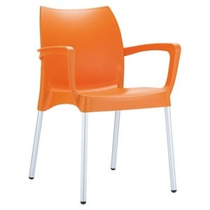 Compamia Dolce Resin Outdoor Arm Chair in Orange