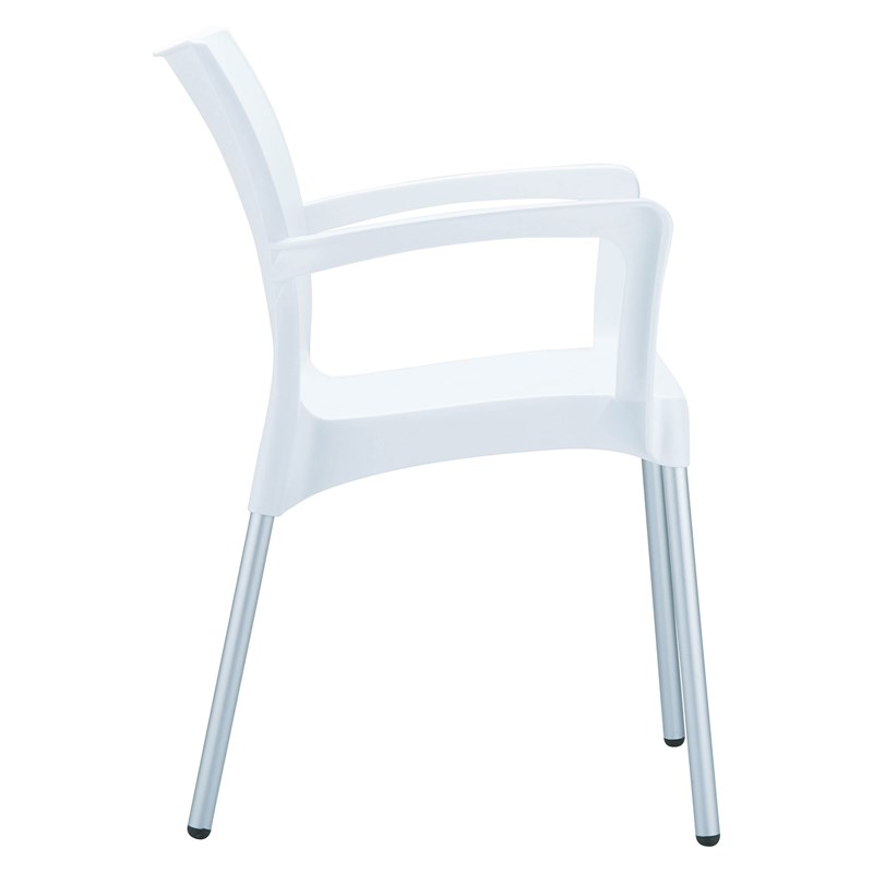 Compamia Dolce Resin Outdoor Arm Chair in White