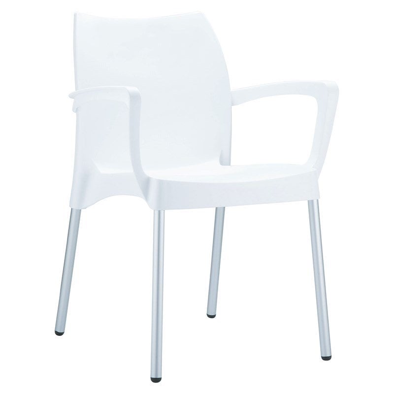 Compamia Dolce Resin Outdoor Arm Chair in White