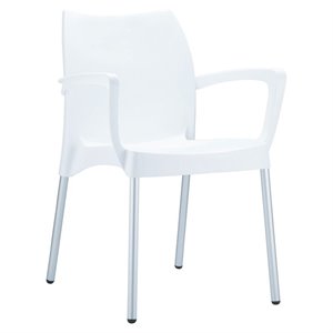 Compamia Dolce Resin Outdoor Arm Chair in White