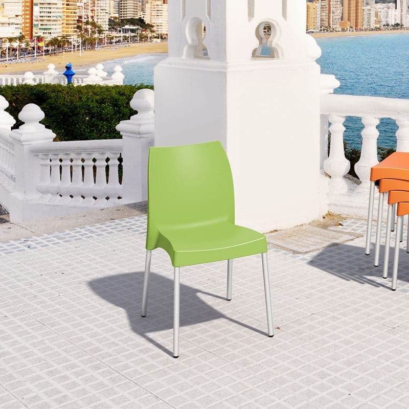 Compamia Vita Resin Outdoor Patio Dining Chair in Apple Green