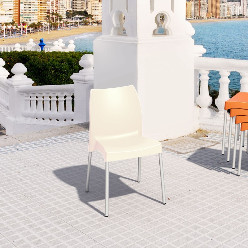 Compamia Vita Resin Outdoor Patio Dining Chair in Beige