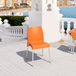 Compamia Vita Resin Outdoor Patio Dining Chair in Orange