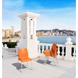 Compamia Vita Resin Outdoor Patio Dining Chair in Orange