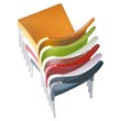 Compamia Vita Resin Outdoor Patio Dining Chair in Orange