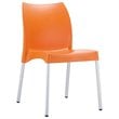 Compamia Vita Resin Outdoor Patio Dining Chair in Orange