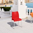 Compamia Vita Resin Outdoor Patio Dining Chair in Red