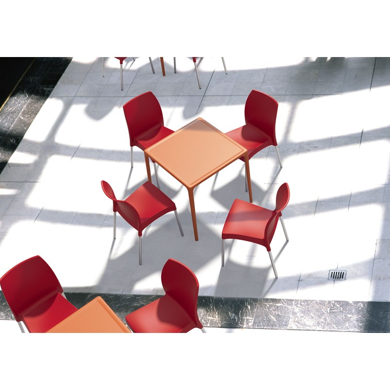 Compamia Vita Resin Outdoor Patio Dining Chair in Red