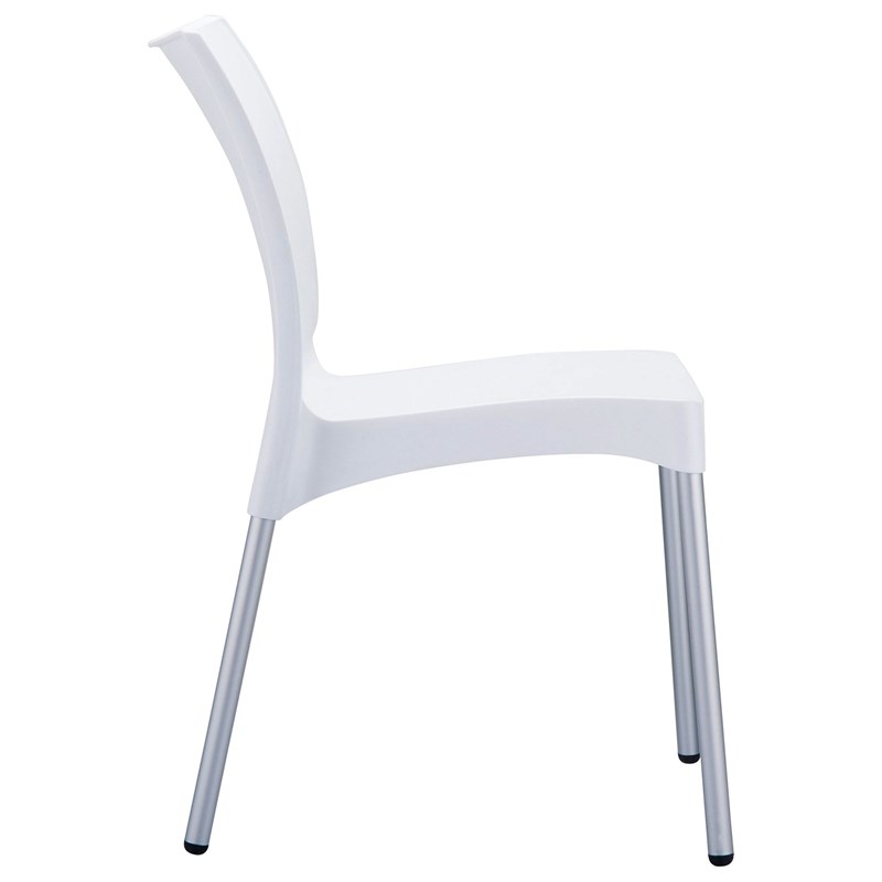 Compamia Vita Resin Outdoor Patio Dining Chair in White