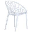 Compamia Crystal Polycarbonate Patio Dining Chair in Glossy White