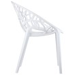 Compamia Crystal Polycarbonate Patio Dining Chair in Glossy White
