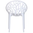 Compamia Crystal Polycarbonate Patio Dining Chair in Glossy White