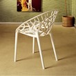 Compamia Crystal Polycarbonate Patio Dining Chair in Glossy White