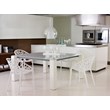 Compamia Crystal Polycarbonate Patio Dining Chair in Glossy White