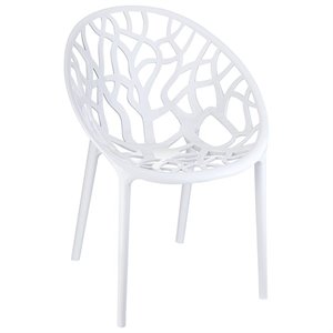 compamia crystal polycarbonate dining chair (set of 2)