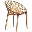 Compamia Crystal Polycarbonate Patio Dining Chair in Amber