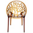 Compamia Crystal Polycarbonate Patio Dining Chair in Amber