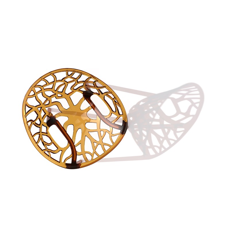Compamia Crystal Polycarbonate Patio Dining Chair in Amber