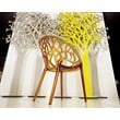 Compamia Crystal Polycarbonate Patio Dining Chair in Amber