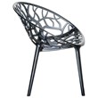 Compamia Crystal Polycarbonate Patio Dining Chair in Black