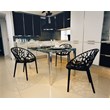 Compamia Crystal Polycarbonate Patio Dining Chair in Black