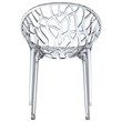 Compamia Crystal Polycarbonate Patio Dining Chair in Transparent