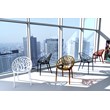 Compamia Crystal Polycarbonate Patio Dining Chair in Transparent