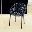 Compamia Crystal Polycarbonate Patio Dining Chair in Smoke Gray