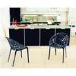 Compamia Crystal Polycarbonate Patio Dining Chair in Smoke Gray