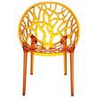 Compamia Crystal Polycarbonate Patio Dining Chair in Orange