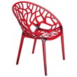 Compamia Crystal Polycarbonate Patio Dining Chair in Red