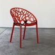 Compamia Crystal Polycarbonate Patio Dining Chair in Red