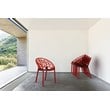 Compamia Crystal Polycarbonate Patio Dining Chair in Red