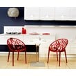 Compamia Crystal Polycarbonate Patio Dining Chair in Red