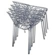 Compamia Crystal Polycarbonate Patio Dining Chair in Red