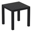 Compamia Ocean Square Resin Patio Side Table in Black