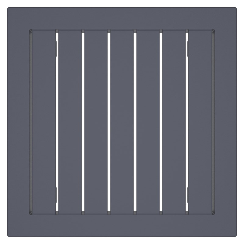 Compamia Ocean Square Resin Patio Side Table in Dark Gray