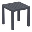Compamia Ocean Square Resin Patio Side Table in Dark Gray