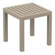 Compamia Ocean Square Resin Patio Side Table in Dove Gray