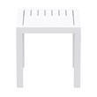 Compamia Ocean Square Resin Patio Side Table in White
