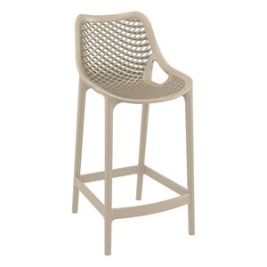 compamia air patio counter stool in taupe