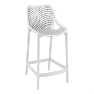 compamia air patio counter stool in white