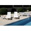 Compamia Aqua Modern Resin Pool Chaise Lounge in White Finish