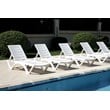 Compamia Aqua Modern Resin Pool Chaise Lounge in White Finish